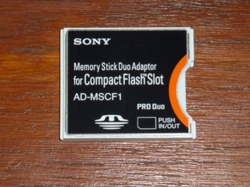 ADAPTER CompactFlash NA KARTY MS SONY AD-MSCF1 NOW
