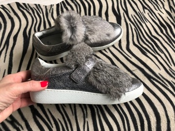 Moncler buty z futerkiem skóra oryginal 38/39