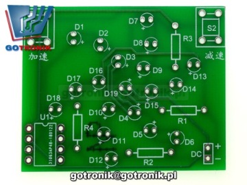 KIT Вращающийся светодиодный световой эффект 18LED __ ELEK-123