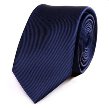 Элегантный мужской галстук Узкий гладкий темно-синий синий