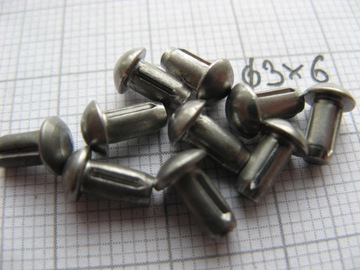 7. Nit tabliczki znamionowej fi 3x6mm, 10 sztuk