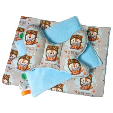 КОМПЛЕКТ 3В1 ДЛЯ КОЛЯСКИ, МИНКИ, ОДЕЯЛО-БАБОЧКА, ПОДУШКА