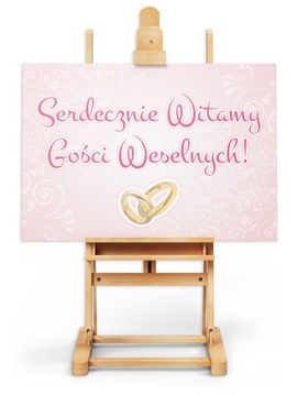 PLAKAT WESELNY ŚLUBNY powitanie gości 50x70cm