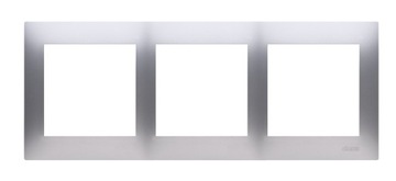 SIMON 54 RAMKA POTRÓJNA 3x SREBRNY DR3/43