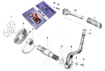 WSK WFM 125 ВАЛ СТАРТЕР KOPNIK СТАРТЕРНЫЙ КОМПЛЕКТ