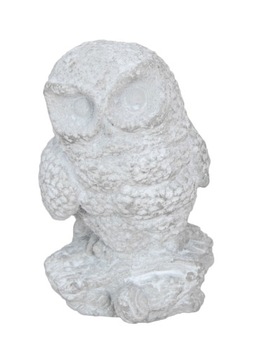 FIGURKA na półkę BETONOWA SOWA szara wys. 14cm
