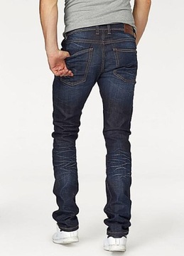 SMD0130 BRUNO BANANI jeansy slim fit W28/L34 navy
