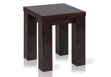 Taboret z litego drewna MODERN MASYWNY grube, szerokie siedzisko 35/35