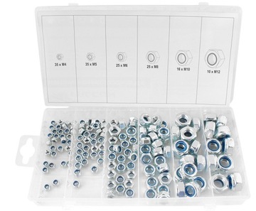НАБОР САМОСТОРЯЩИХСЯ ГАЙОК, 146 ШТ.
