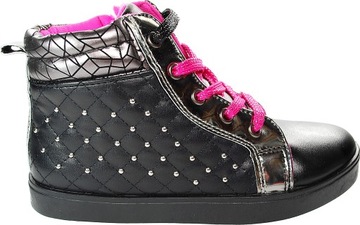 CZARNE SNEAKERSY BOTKI TRZEWIKI suwak r 34