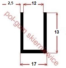 РЕЗИНОВЫЙ УПЛОТНИТЕЛЬ ДЛЯ КРОМКИ КРОМКА 12мм