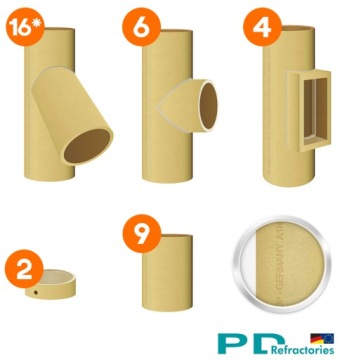 Керамический дымоход KW2 fi 200 6м Стандарт