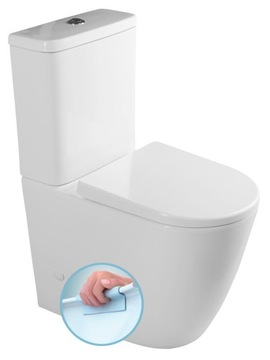 Turku kompakt WC podwyższony 44,5 cm rimless