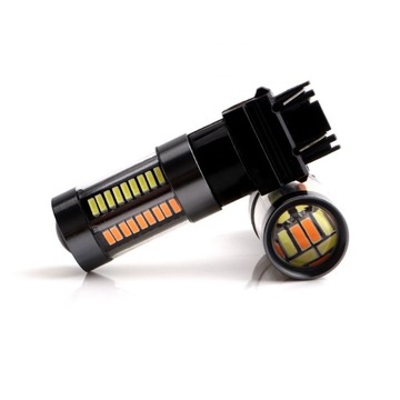 DUAL COLOR P27/7W 66 светодиодов 4014 3157 белый + оранжевый