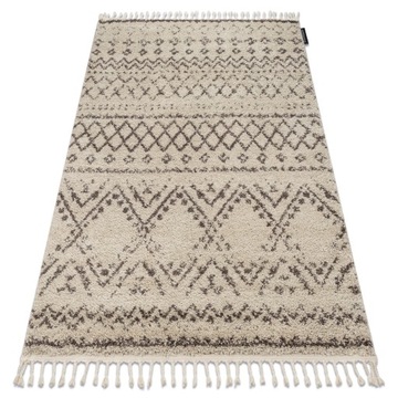 Dywan MAROKO frędzle shaggy 140x190 krem #GR2850