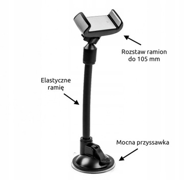 Uchwyt Samochodowy na telefon szybę deskę kokpit do auta domu uniwersalny