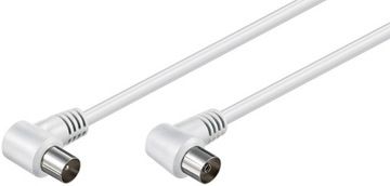 KABEL ANTENOWY KĄTOWY KONCENTRYCZNY 10M BIAŁY