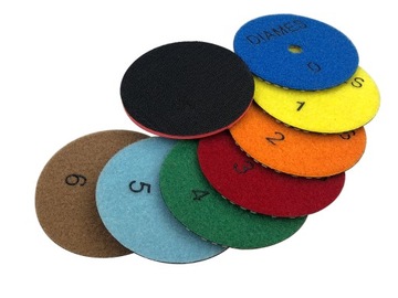 KPL 7 ПОЛИРОВАЛЬНЫЙ ДИСК ДЛЯ ГРАНИТА #50 - 3000 + РУЧКА M14