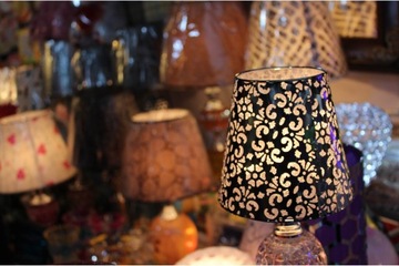 Белый каркас абажура, абажур ручной работы