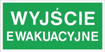 ZNAK TABLICA WYJŚCIE EWAKUACYJNE płyta PCV