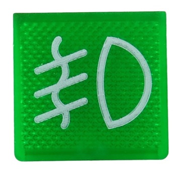 Płytka symbol ozn. światła przeciwmgielne zielona