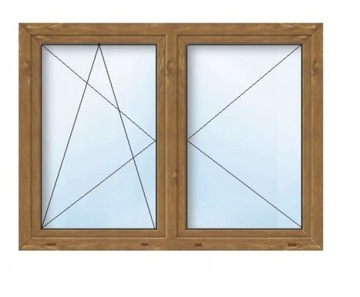 Okno PCV PCW 6-kom Złoty dąb RU+R 965x735 100x80