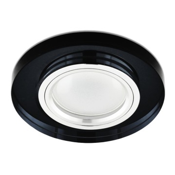 Oprawa sufitowa szklana oczko do LED czarna KB26n