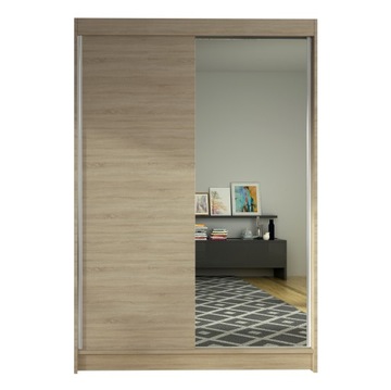 SZAFA PRZESUWNA Lino z lustrem 120cm DUŻA WNĘKOWA