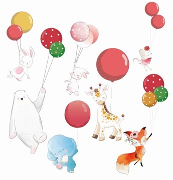 naklejki dla dzieci na ścianę balony z balonami