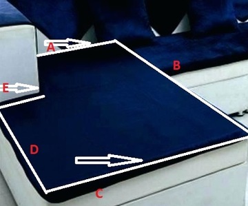 ПОКРЫТИЕ на угловой диван, 75х150х20