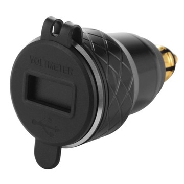 PRZEJŚCIÓWKA DIN WOLTOMIERZ 2x USB 2,1A MOTOCYKL