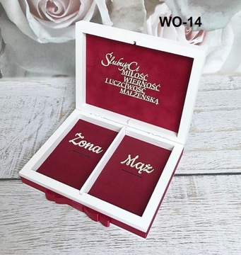 Pudełko na obrączki i koperty grawer P64/P65+