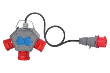 F-ELEKTRO POLYBOX SWITCHGEAR 3X SOCKET 16A 5P 2X SOCKET 230V + CABLE