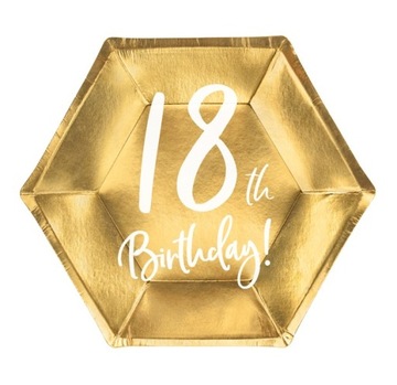 Talerzyki na 18 lat OSIEMNASTKĘ 6szt