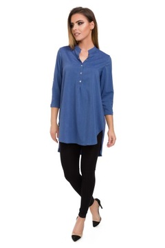 Luźna CIĄŻOWA asymetryczna tunika koszulowa r- 46