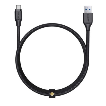Кабель Aukey CB-AC2 BK USB-C USB-A — USB-C 5 Гбит/с, QC 3.0, 2 м