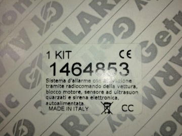 FORD СИГНАЛИЗАЦИЯ 1464853 КОМПЛЕКТ 3 В 1