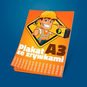 Трелевка рекламных плакатов с логотипом трелевка А3х100