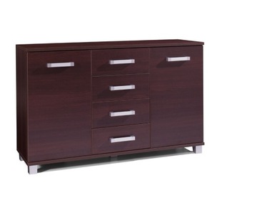MS36 KOMODA SZAFKA 138 KASZTAN WENGE 4 szuflady