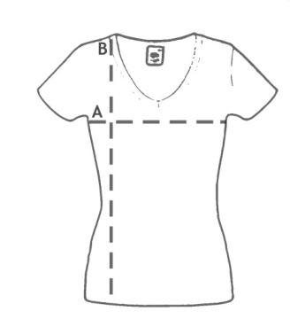 ФРУКТЫ - ЖЕНСКАЯ ФУТБОЛКА С V-ОБРАЗНЫМ ВЫРЕЗОМ vw белая XL