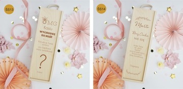 Приглашение в виде винной коробки для свидетелей ЭТИКЕТКА