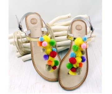 Помпоны акриловые микс анималистические принты 54шт ЖИВОТНЫЕ