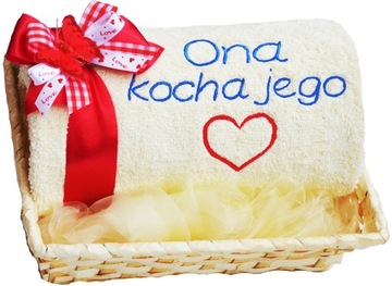 ОРИГИНАЛЬНЫЙ ПОДАРОК ​​НА ДЕНЬ ВАЛЕНТИНА Полотенце с вышивкой