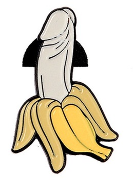 BANAN PINS przypinka BANANOWY PENIS