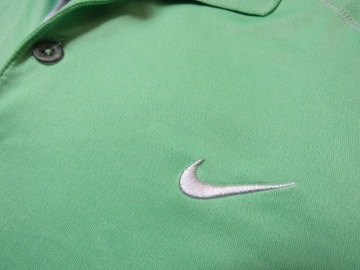 NIKE DRI FIT ORYGINALNE ZIELONE SPORTOWE POLO / L