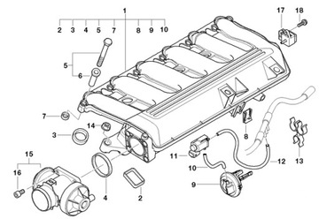 Uszczelka zaworu EGR AGR BMW Nr OE BMW 11612245439