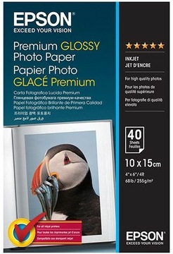 ГЛЯНЦЕВАЯ ФОТОБУМАГА EPSON PREMIUM A6 10x15 g255 40
