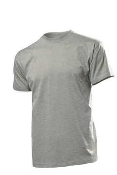 KOSZULKA T-SHIRT DUŻY ROZMIAR SZARA ROZM. 4XL