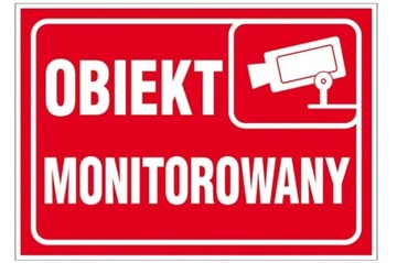 Tablica BHP PCV - „Obiekt monitorowany”