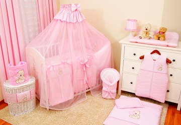 Moskitiera 480cm z kolorowego szyfonu RÓŻOWA